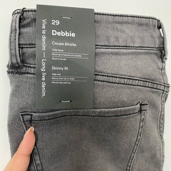 Frank and Oak Grey Debbie Skinny Jeans - Picture 2 of 4